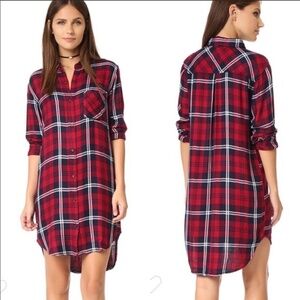 Rails Bianca Plaid Button Down Shirt Dress